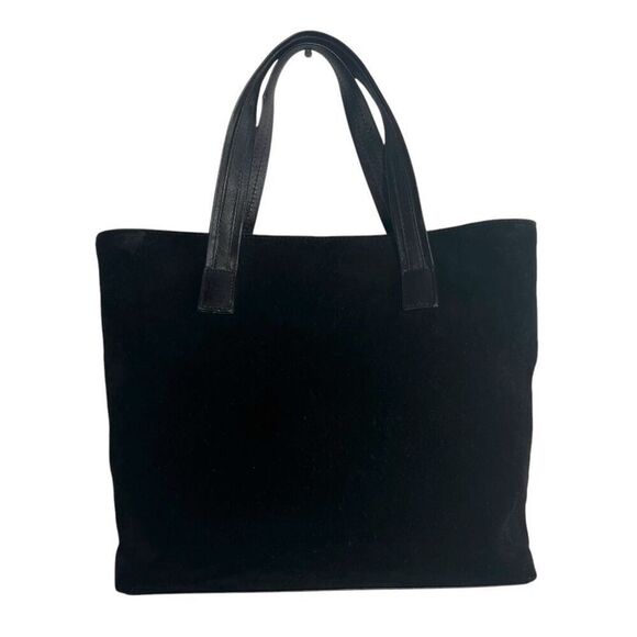 Gucci Handbag Authentic Black Suede Leather Handle Authentic w serial # Vintage - Picture 8 of 12